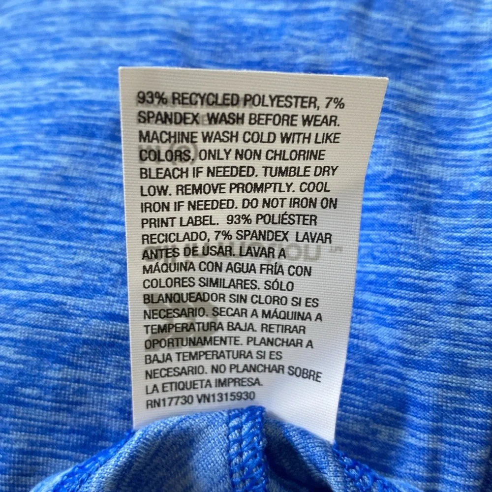 All In Motion Girls M (8) Blue Studio Quick Dry Tee shirt with cinched in back. - Picture 5 of 5